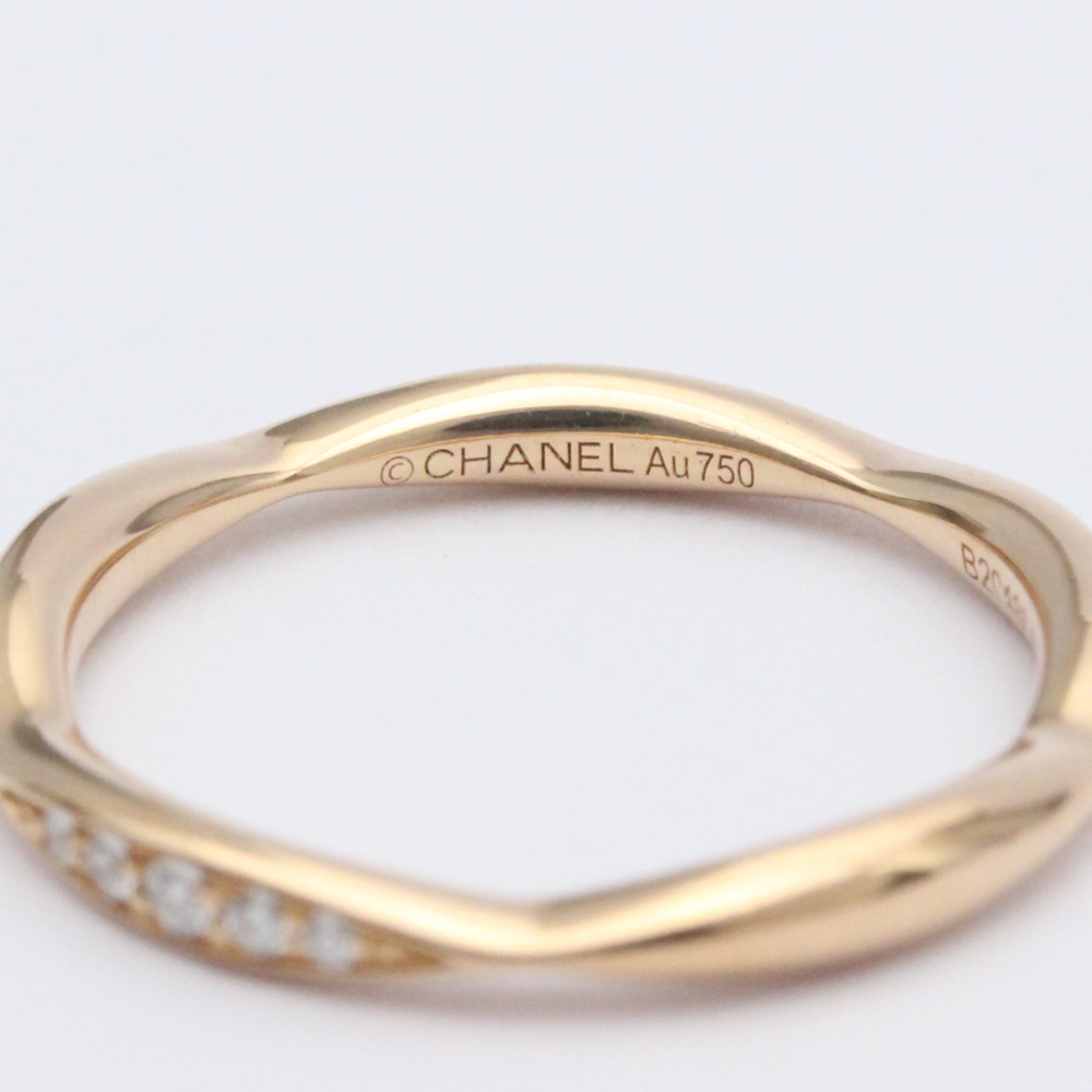 CHANELPolished  Camellia Half Eternity Diamond Ring #50 18K Pink Gold BF558039 - Picture 7 of 8
